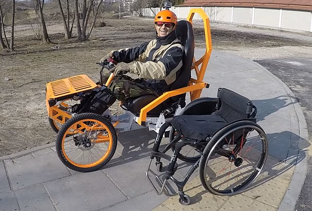 Коляска EV4 Mountain Cart позволит маломобильным людям покорить бездорожье