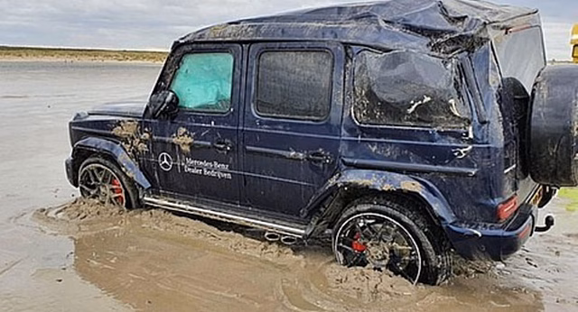 В Нидерландах перевернули Mercedes-AMG G63 за 22 млн рублей