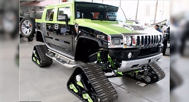 Гусеничный Hummer H2T: Городской «стиляга» для российской глубинки