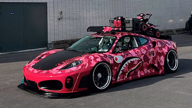 Тюнингованный Ferrari F430 показали с необычным обвесом