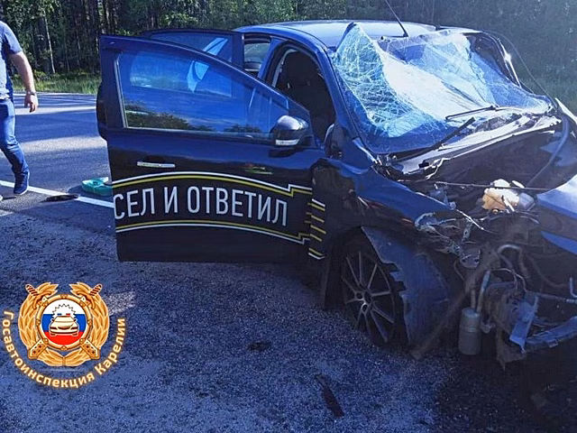 В Сегежском районе водитель устроил групповое ДТП при обгоне грузовика