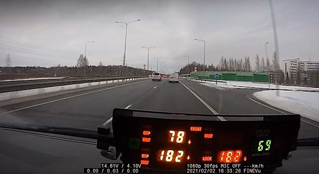 В Эстонии задержали Mercedes с калининградскими номерами за превышение скорости на 100 км/ч 