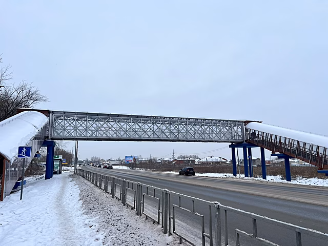 Алюминиевый пешеходный мост открылся в Ждановском под Нижним Новгородом