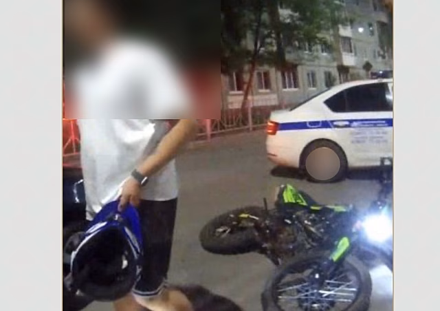 В Брянске задержали пьяного подростка на мотоцикле