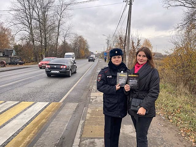 Сотрудники ГИБДД провели акцию по безопасному участию граждан в дорожном движении в г.о. Щелково