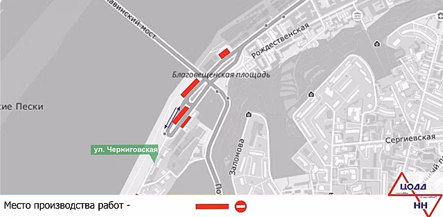 Движение транспорта ограничили у Канавинского моста в Нижнем Новгороде