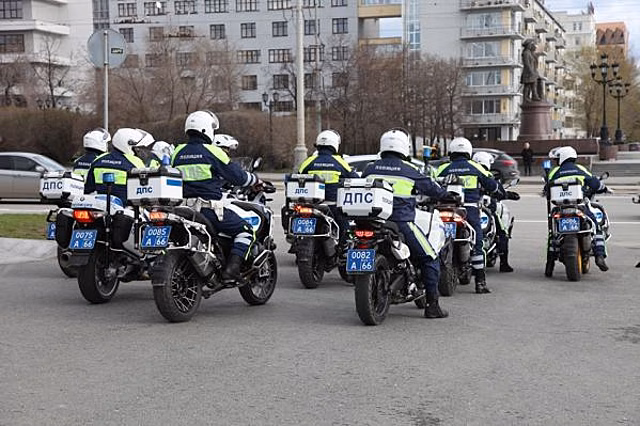 Свердловская полиция получила партию новых мотоциклов. Фото