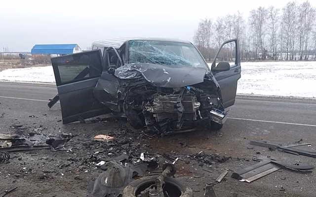 В Скопинском районе пять человек пострадали от аварии лоб в лоб
