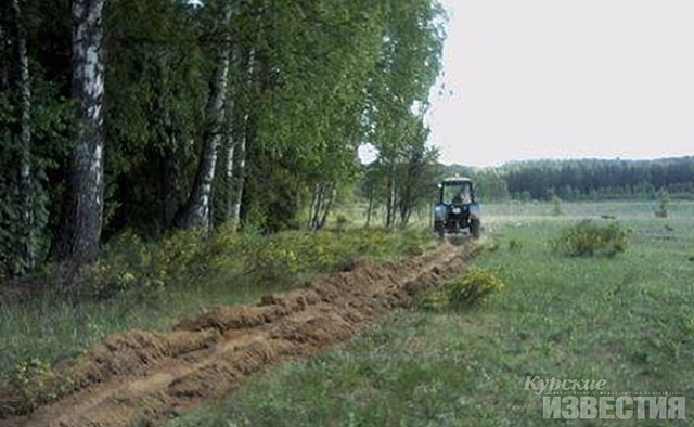 В Курской области трактористы повредили лесополосу