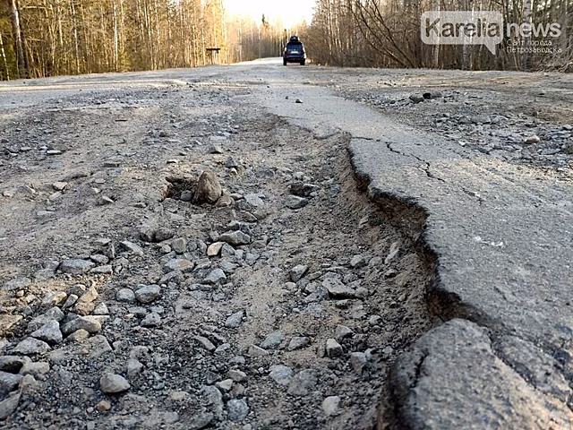 Начался ремонт дороги в Лососинное и Машезеро