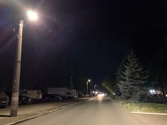 Освещение восстановили вдоль дороги на проспекте Ленина в Нижнем Новгороде