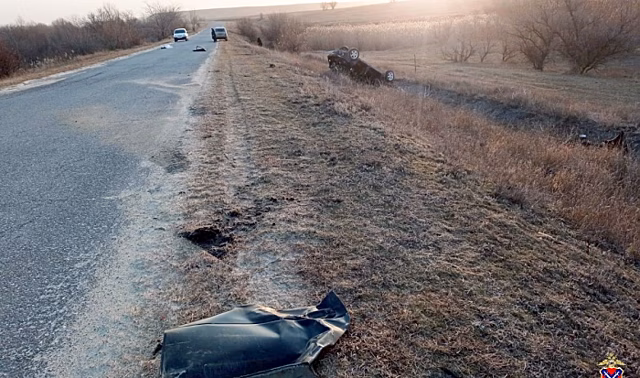 Под Волгоградом погиб водитель перевернувшейся «Лады»