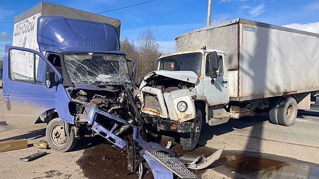 Две «газели» «поцеловались» на вологодском шоссе