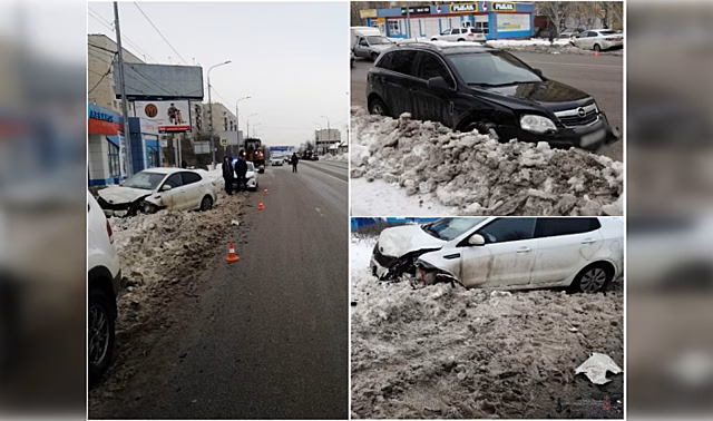 В центре Волгограда в столкновении двух иномарок пострадала женщина