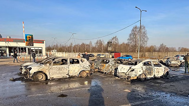 Появилось видео с места гибели охранника на парковке «Мираторга» в Домодедове