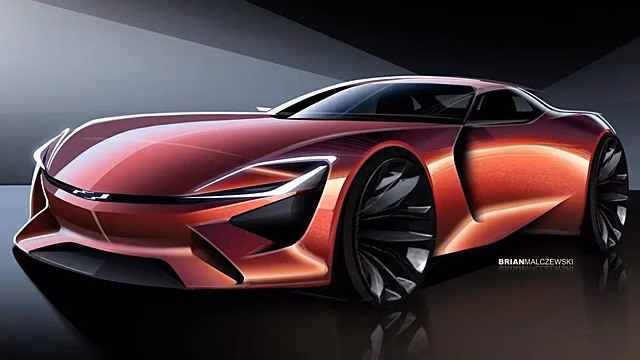 GM представил эскиз будущего электромобиля Chevrolet