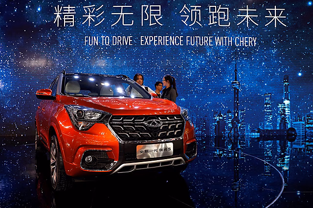 Автомобиль Chery Tiggo 5 на Шанхайском автосалоне 2017