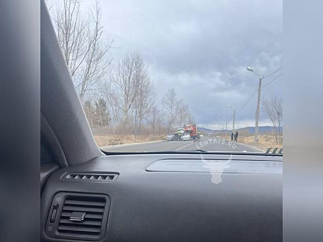 Автомобиль загорелся в районе аэропорта
