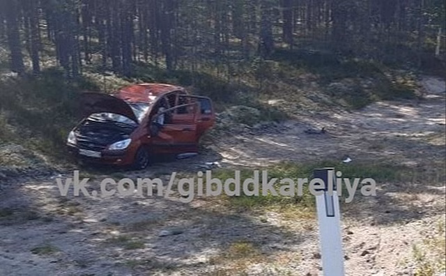 Грудной ребенок пострадал в ДТП на трассе в Медвежьегорском районе