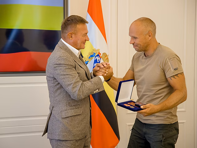 Губернатор Роман Старовойт встретился с командиром батальона «Сейм»