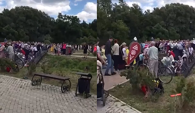 Обрушение пешеходного моста в Ленобласти попало в объектив камеры. ВИДЕО