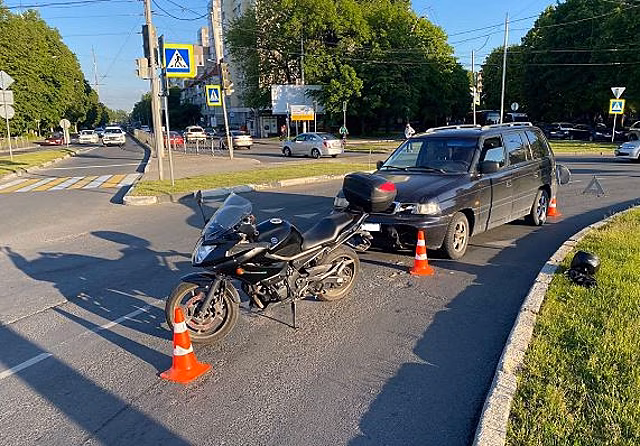 Девушку-байкера сбили в Калининграде