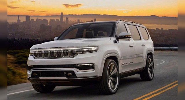 Концепт роскошного внедорожника Jeep Grand Wagoneer показали в деталях