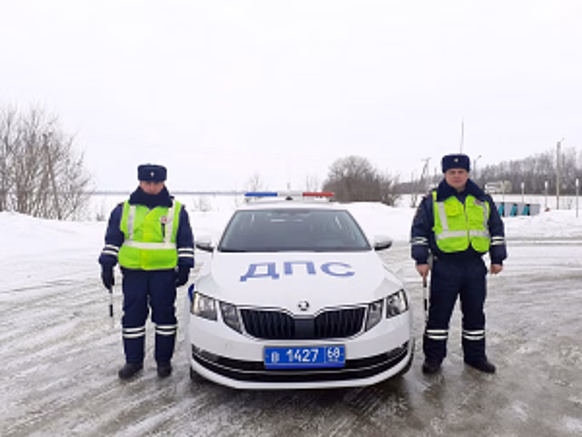 В Тамбовской области автоинспекторы оказали своевременную помощь замерзающей на трассе иногородней девушке