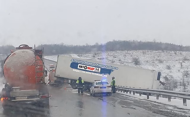 В Курской области из-за снегопада произошло 5 ДТП