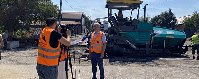 В Грозном по нацпроекту ремонтируют улицу Авторханова