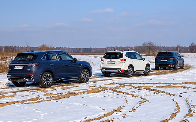 Subaru Forester против Hongqi HS5 и Geely Monjaro — тест в цифрах