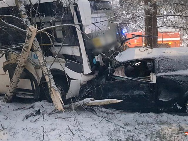 Один человек погиб в ДТП с автобусом в Ленинградской области