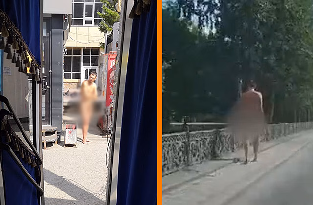 У голого новосибирца, гулявшего на Красном проспекте, есть нижнее белье и тапочки