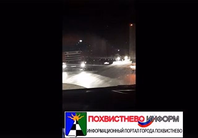 Самарскую обводную дорогу из-за гололеда сковало в пробку
