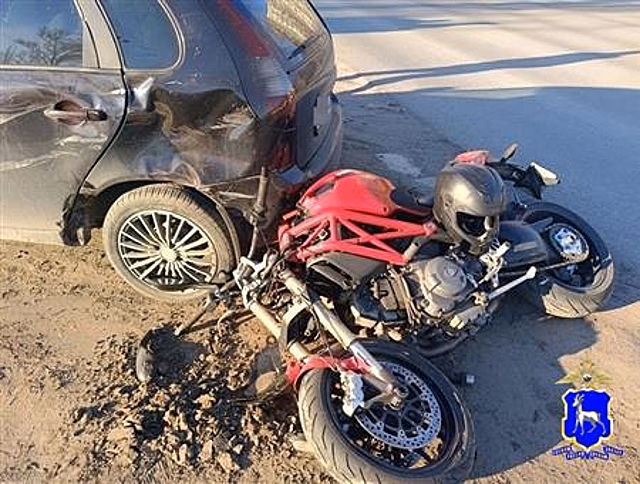 В Тольятти водитель Lada Kalina сбила мотоциклиста на Ducati