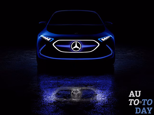 Франкфуртский автосалон-2017: Mercedes выпустил новый тизер электрического концепта EQ A