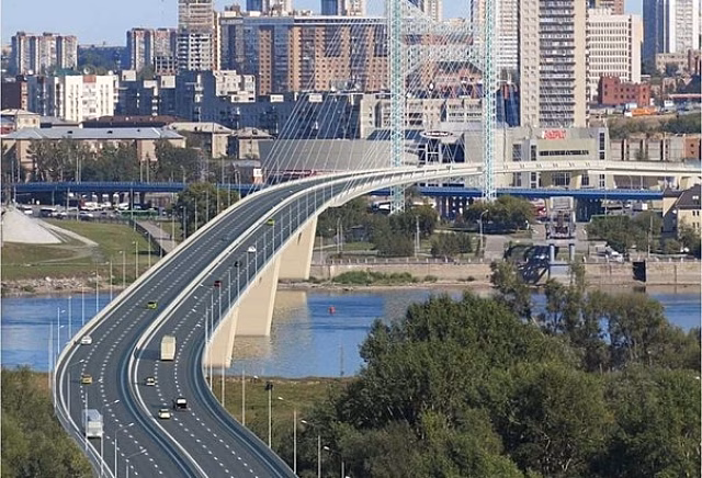 Новый мост в Новосибирске увеличился ещё на 24 метра
