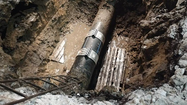 Работы на водоводе в Заречье завершились утром