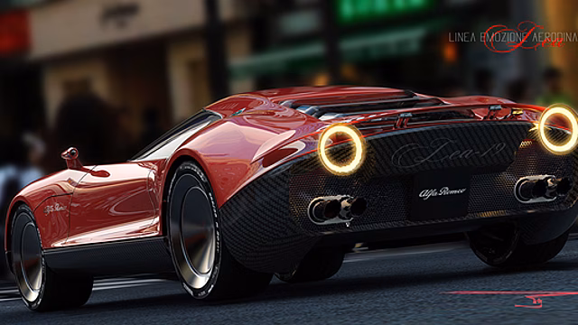 Концептуальный суперкар Alfa Romeo фантастически красив и голографичен!
