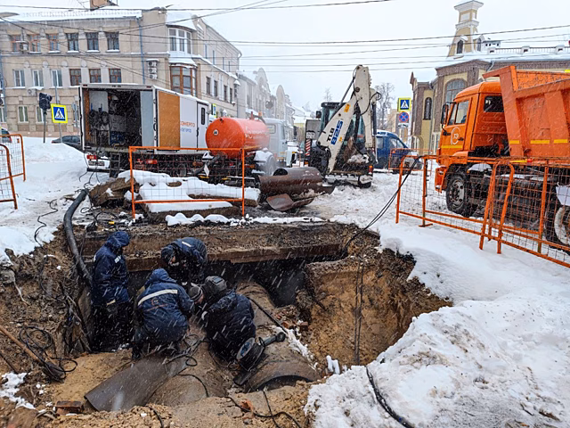 Ремонт теплосетей на улице Славянской в Нижнем Новгороде завершится вечером 19 января