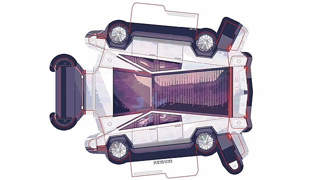 Копию Tesla Cybertruck можно сделать из бумаги