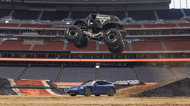 У Porsche Taycan и Monster Truck нашли много общего