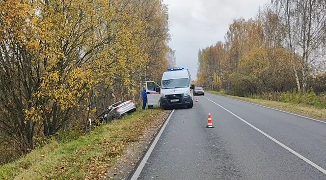 Пожилой мужчина пострадал после съезда в кювет на Бору