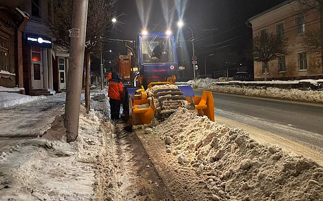 В Рязани за ночь вывезли 3 тысячи кубометров снега