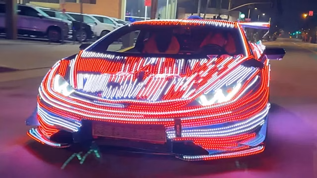 Собран самый яркий в мире Lamborghini Huracan с 30 тысячами светодиодов