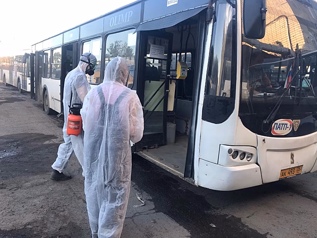 Ежедневную дезинфекцию проводят в общественном транспорте Вологды