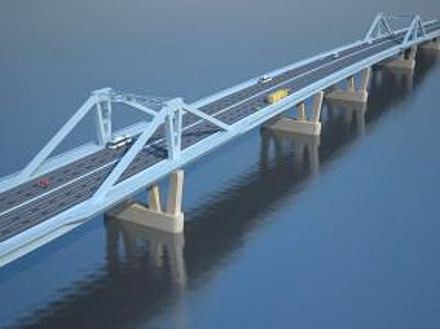 Строительство первой очереди Самарского моста завершено