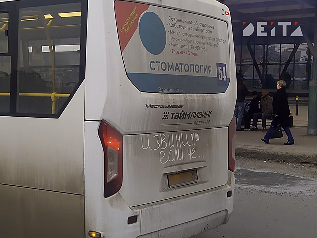 Пожарным Приморья пришлось спасать маршрутку из грязи