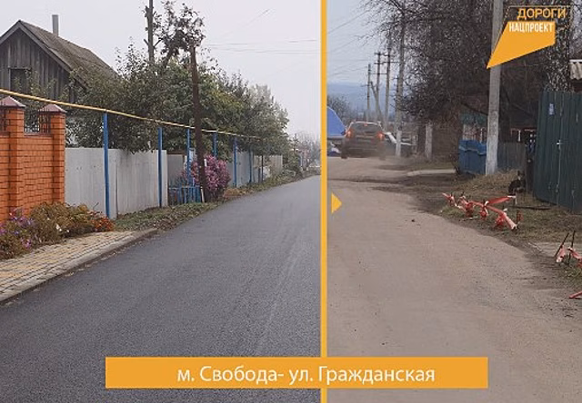 В Курской области отремонтировали дорогу в местечке Свобода