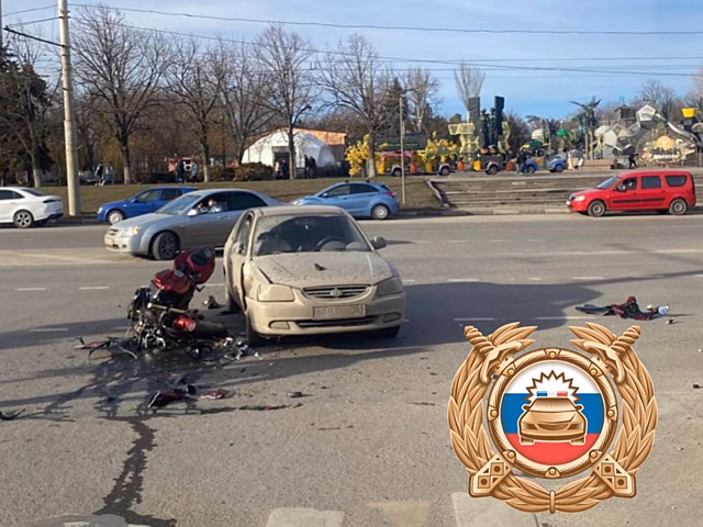 В Ростове в ДТП пострадал мотоциклист